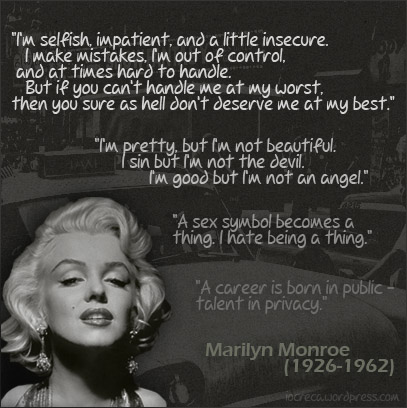 quotes. quotes from marilyn monroe